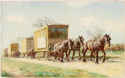 Travelling Menagerie on the Road by John Atkinson